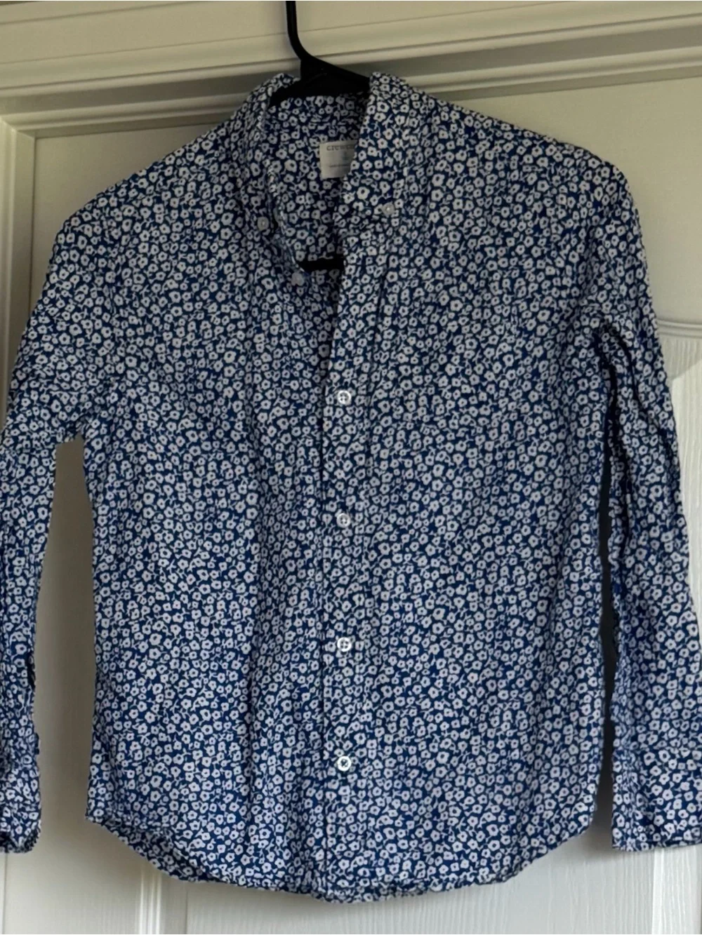 J. Crew Blue Floral Button-Down Shirt, Boys 10
